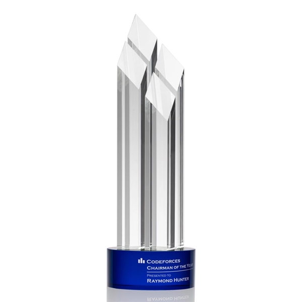 Optical crystal award with four beautiful diamond towers.... from ASI 84592 St Regis Group / St Regis