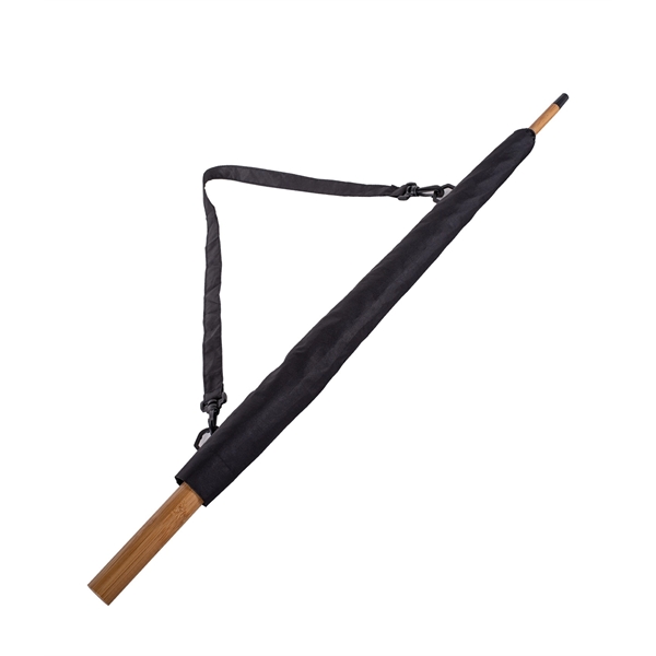 Eco-friendly umbrella with a 48" arc, auto open, bamboo frame and... from ASI 76730 Peerless Umbrella Co Inc / Threads By Peerless