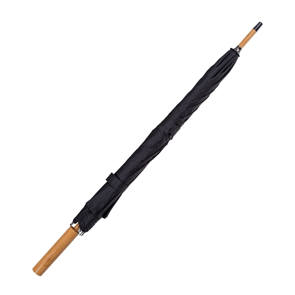 Eco-friendly umbrella with a 48" arc, auto open, bamboo frame and... from ASI 76730 Peerless Umbrella Co Inc / Threads By Peerless