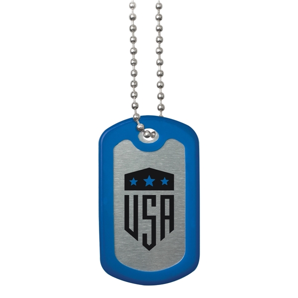 Customizable dog tag with imprint options.... from ASI 62190 Illini