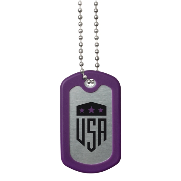 Customizable dog tag with imprint options.... from ASI 62190 Illini