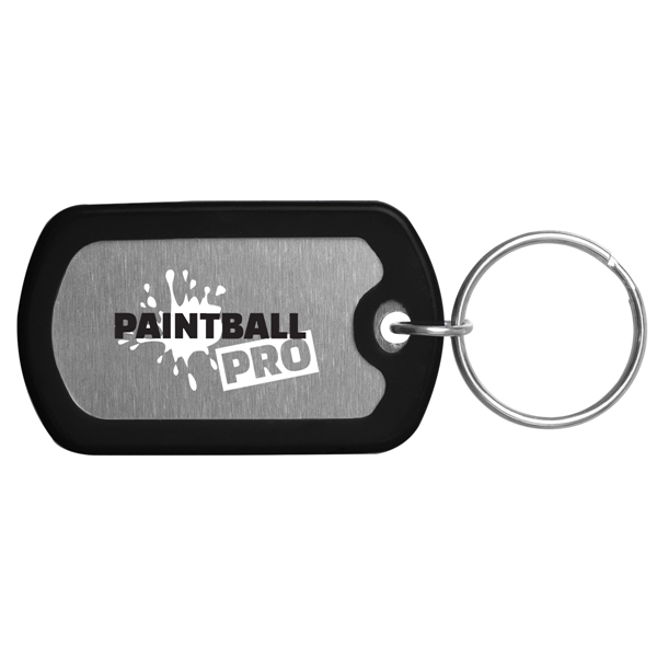 2 1/8" x 1 3/16" dog tag key tag with color... from ASI 62190 Illini