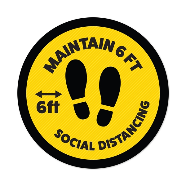 Social distancing wall and floor decals in 8, 10 and 12"... from ASI 90807 Tekweld