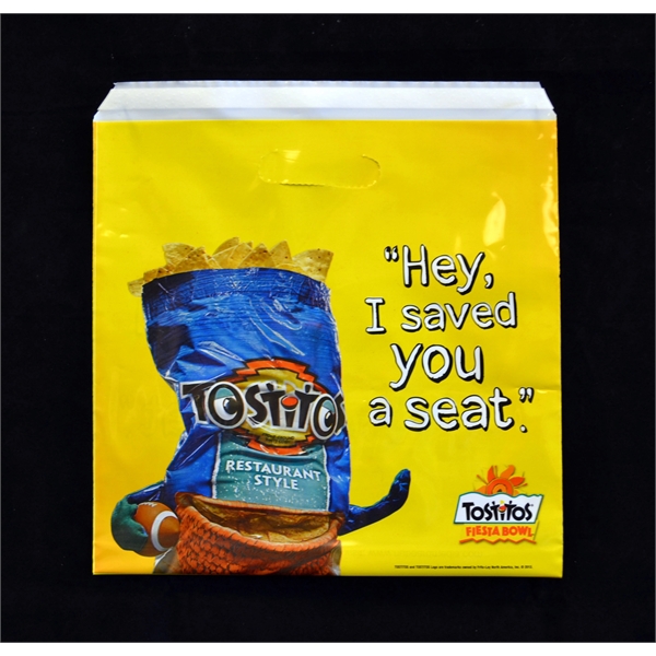 Stadium seat with no residue tape and die cut handles in... from ASI 81350 Regal Poly-Pak
