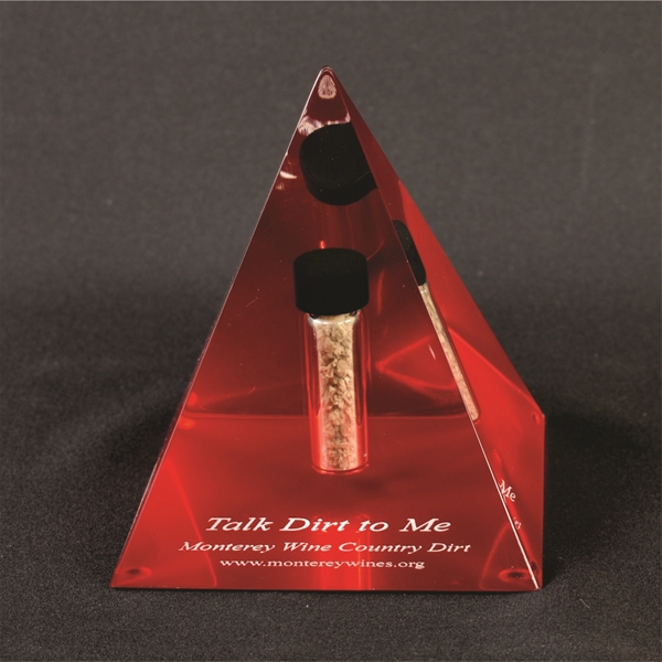 3" x 3" x 3" pyramid shaped acrylic award for embedding... from ASI 45430 Clear Image Inc / Clear Image