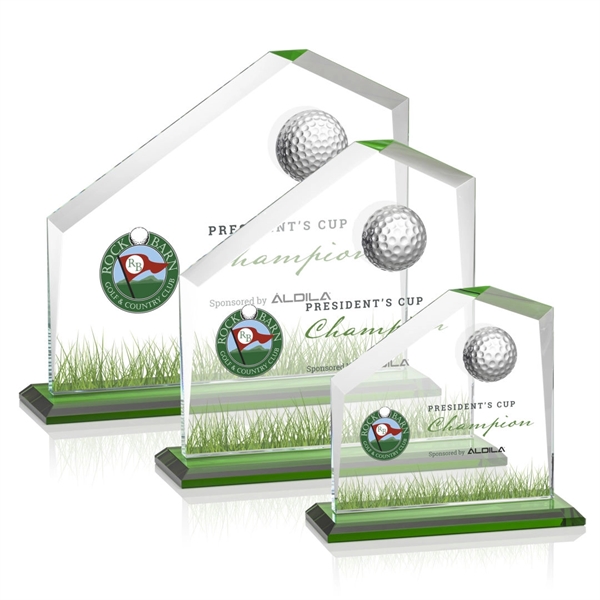 Beautiful style golf award with a 3D crystal golf ball and... from ASI 84592 St Regis Group / St Regis