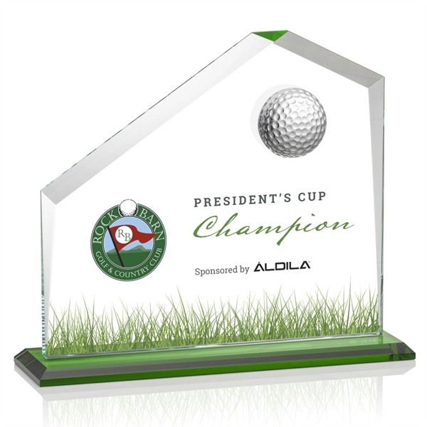 Beautiful style golf award with a 3D crystal golf ball and... from ASI 84592 St Regis Group / St Regis