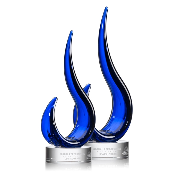 Hand blown royal glass award on clear optical base.... from ASI 84592 St Regis Group / St Regis
