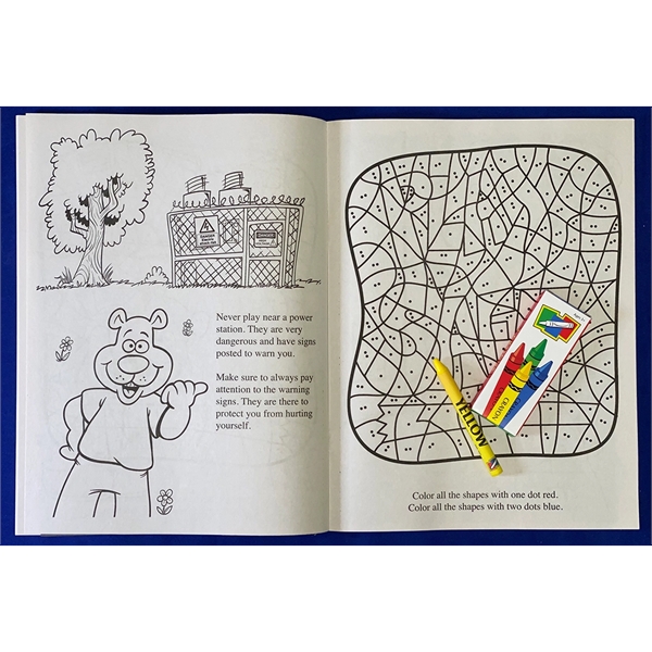 COLORING SET: Electric & Utility Safety coloring and activity book fun... from ASI 45815 Coloring Book Solutions / Coloring Book Solutions™