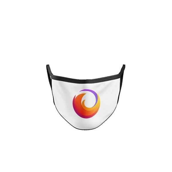 Two-ply polyester mask with ear loops and sublimated imprint.... from ASI 30250 AZX Sport USA