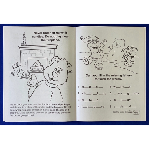 Make Winter & Holidays Safe coloring and activity book.... from ASI 45815 Coloring Book Solutions / Coloring Book Solutions™