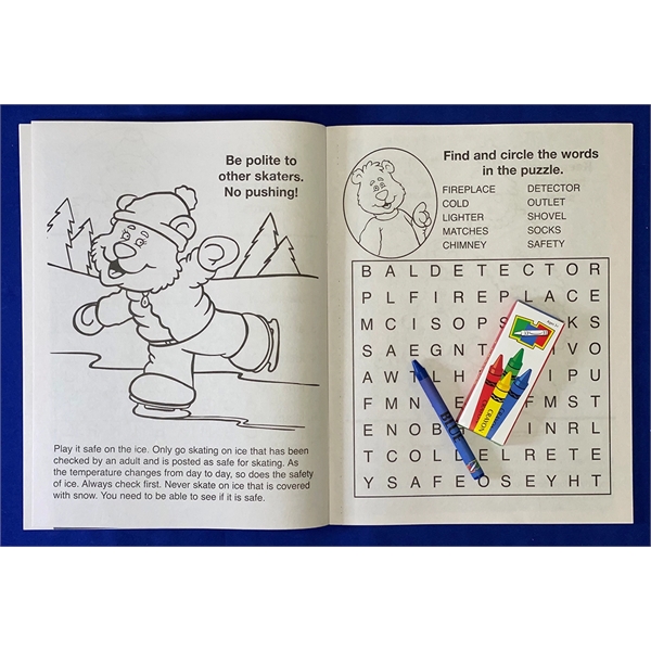 COLORING SET: Make Winter & Holidays Safe coloring and activity book... from ASI 45815 Coloring Book Solutions / Coloring Book Solutions™