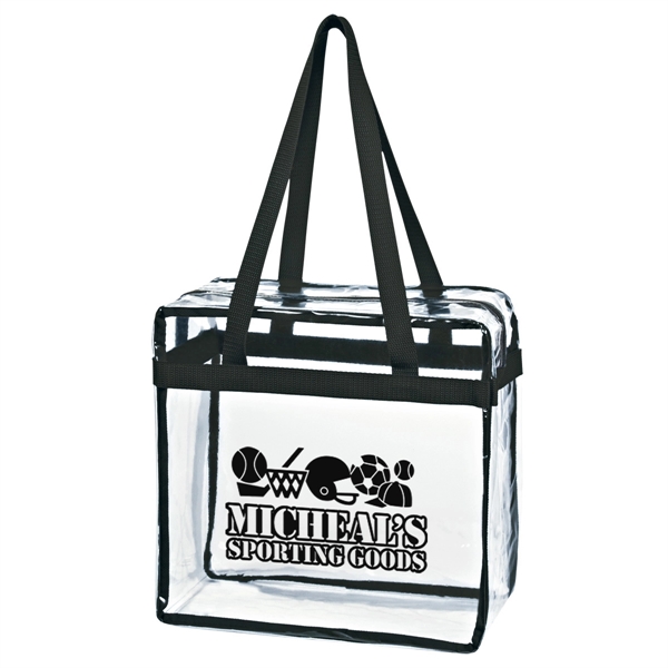 Clear zippered tote made of PVC material... from ASI 61125 Hit Promotional Products / Hit®