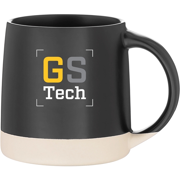 12 oz ceramic mug with matte colored exterior/interior and an unglazed... from ASI 51197 ETS Express, LLC