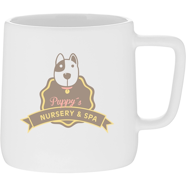 12 oz ceramic mug with a matte colored exterior and glossy... from ASI 51197 ETS Express, LLC