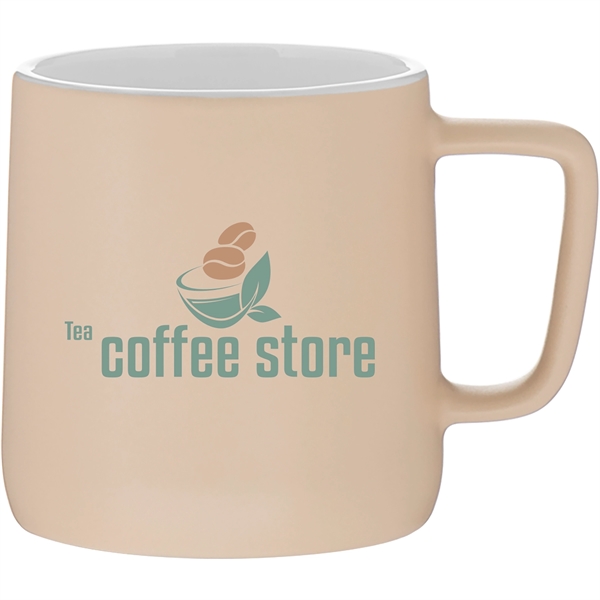 12 oz ceramic mug with a matte colored exterior and glossy... from ASI 51197 ETS Express, LLC