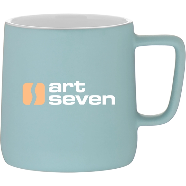 12 oz ceramic mug with a matte colored exterior and glossy... from ASI 51197 ETS Express, LLC