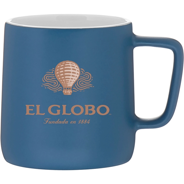 12 oz ceramic mug with a matte colored exterior and glossy... from ASI 51197 ETS Express, LLC