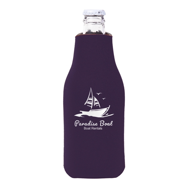 Soft polyurethane foam zippered sleeve for longneck bottles.... from ASI 62088 IDProductsource