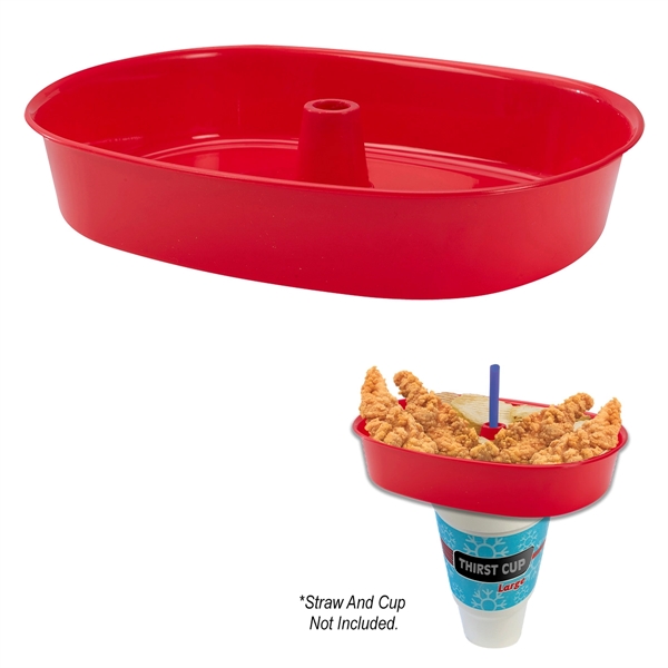 30 oz. oval Grub Tub with straw hole in the middle... from ASI 61125 Hit Promotional Products / Hit®