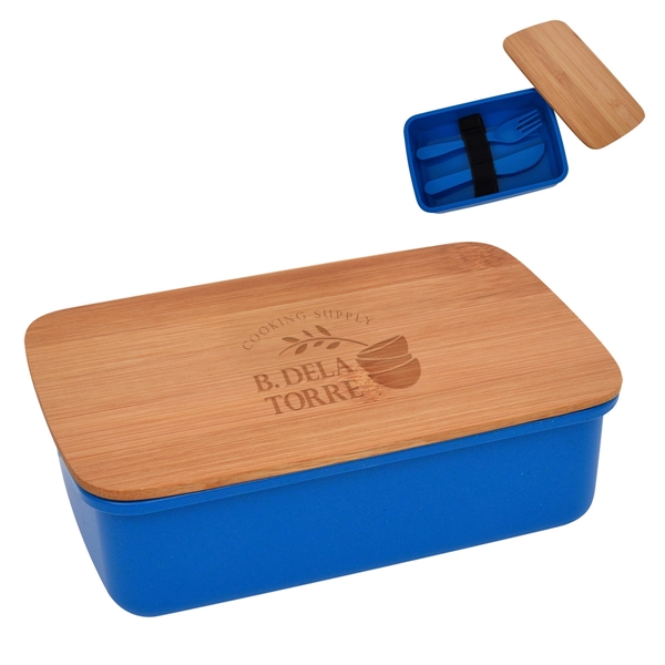 Lunch set with bamboo lid for taking your food to school... from ASI 61125 Hit Promotional Products / Hit®