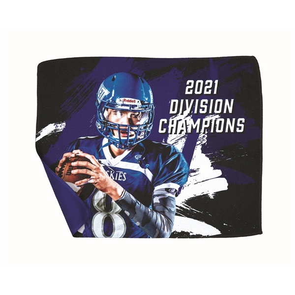 15" x 18" Colored back, sublimated front, 100% polyester rally towel... from ASI 73520 Neet Feet / Kanata Towels