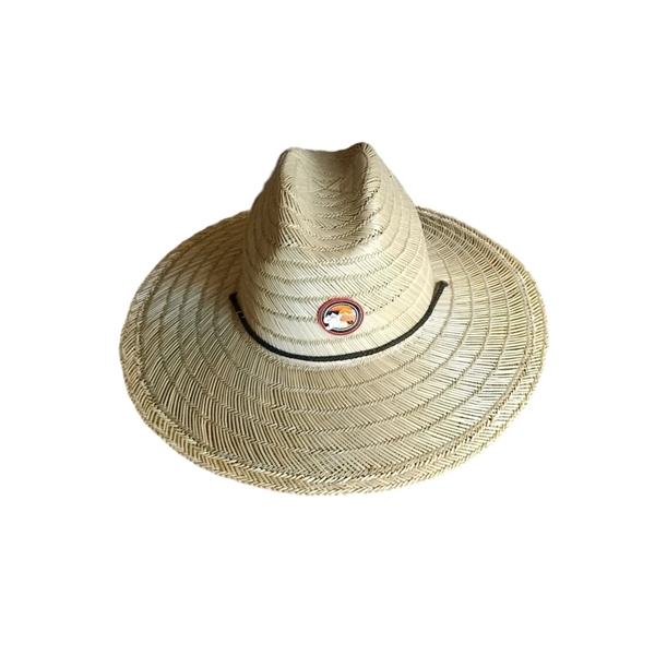Custom Straw Hat with Custom patch and Custom graphic under the... from ASI 72657 Active Life Promo / Apres Ski Active Life Promo