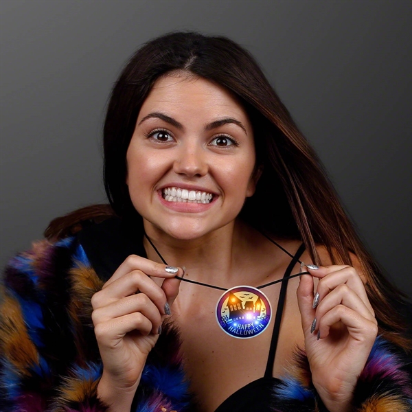 Haunted House Light Up Halloween Necklace.... from ASI 34194 ALightPromos