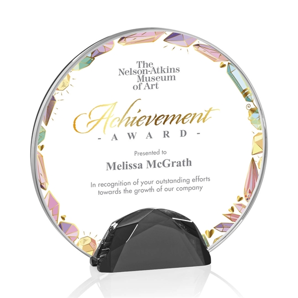 The Galveston Award features a Starfire Crystal disc wedged between two... from ASI 84592 St Regis Group / St Regis