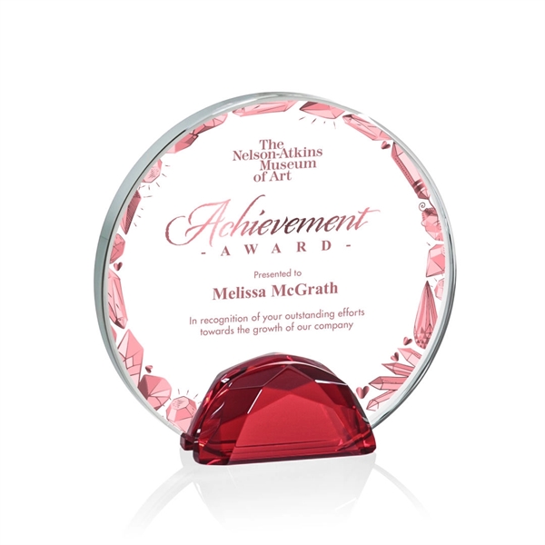 The Galveston Award features a Starfire Crystal disc wedged between two... from ASI 84592 St Regis Group / St Regis