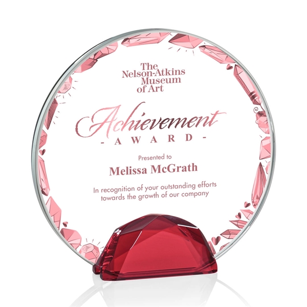 The Galveston Award features a Starfire Crystal disc wedged between two... from ASI 84592 St Regis Group / St Regis