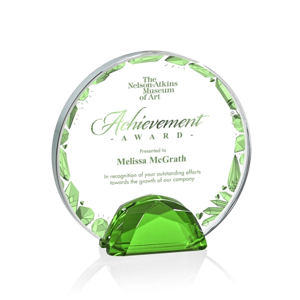 The Galveston Award features a Starfire Crystal disc wedged between two... from ASI 84592 St Regis Group / St Regis