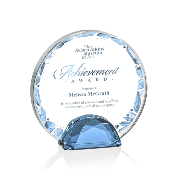 The Galveston Award features a Starfire Crystal disc wedged between two... from ASI 84592 St Regis Group / St Regis