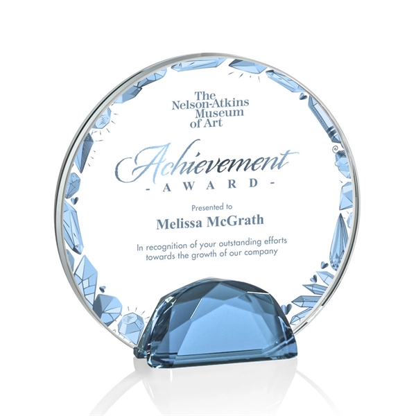 The Galveston Award features a Starfire Crystal disc wedged between two... from ASI 84592 St Regis Group / St Regis