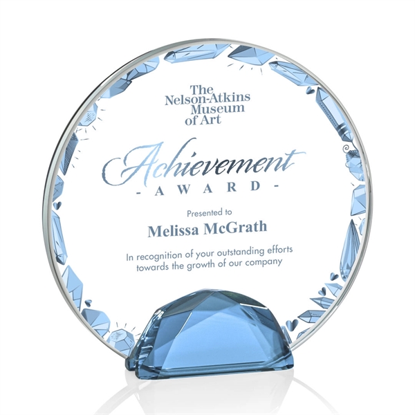 The Galveston Award features a Starfire Crystal disc wedged between two... from ASI 84592 St Regis Group / St Regis