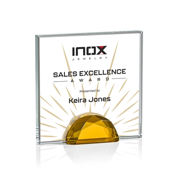 The Entwhistle Award features a 0.5" Starfire Crystal wedged between two... from ASI 84592 St Regis Group / St Regis