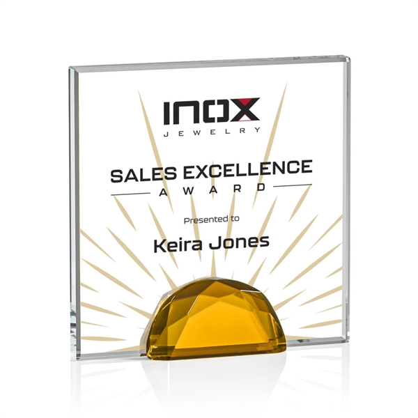 The Entwhistle Award features a 0.5" Starfire Crystal wedged between two... from ASI 84592 St Regis Group / St Regis