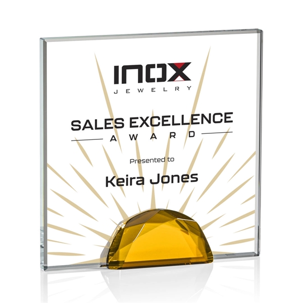 The Entwhistle Award features a 0.5" Starfire Crystal wedged between two... from ASI 84592 St Regis Group / St Regis