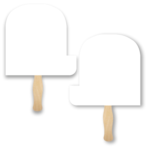 Sandwich style Elephant shaped hand fan with basswood handle attached.... from ASI 93520 Ventura Inc