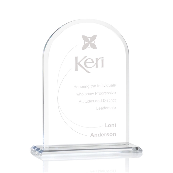 Starfire arch design award with front bevel on a base.... from ASI 84592 St Regis Group / St Regis