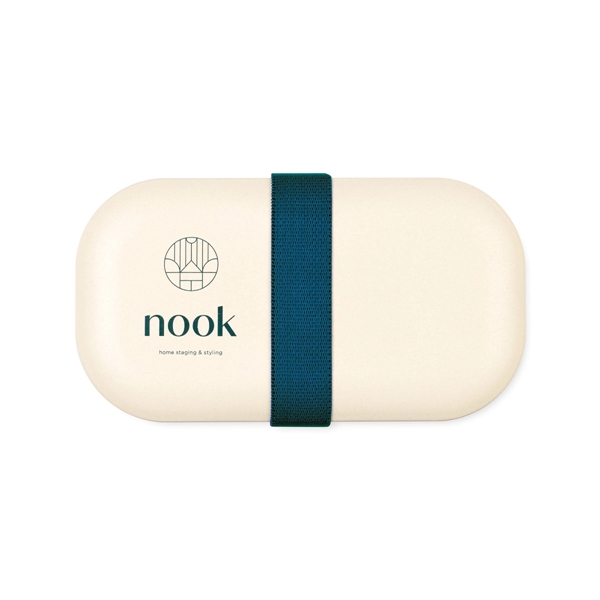 Polypropylene, bamboo and silicone Bento-style lunchbox with adjustable dividers and securing... from ASI 56070 Gemline / Gemline®