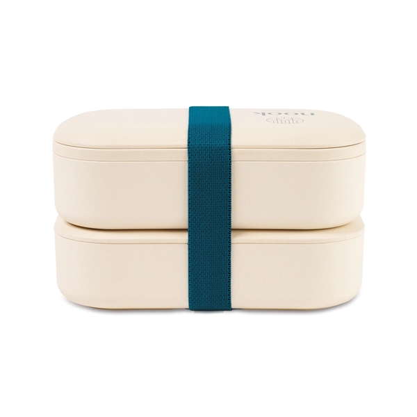 Polypropylene, bamboo and silicone Bento-style lunchbox with adjustable dividers and securing... from ASI 56070 Gemline / Gemline®