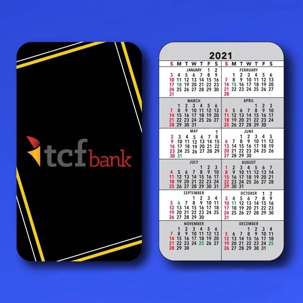 Full color vertical calendar card.... from ASI 56080 Playing Cards On Demand