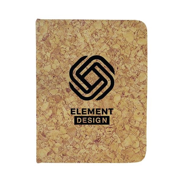 Leather-like cork pattern note pad with 25 sheets each of flag... from ASI 93990 IMAGEN Brands