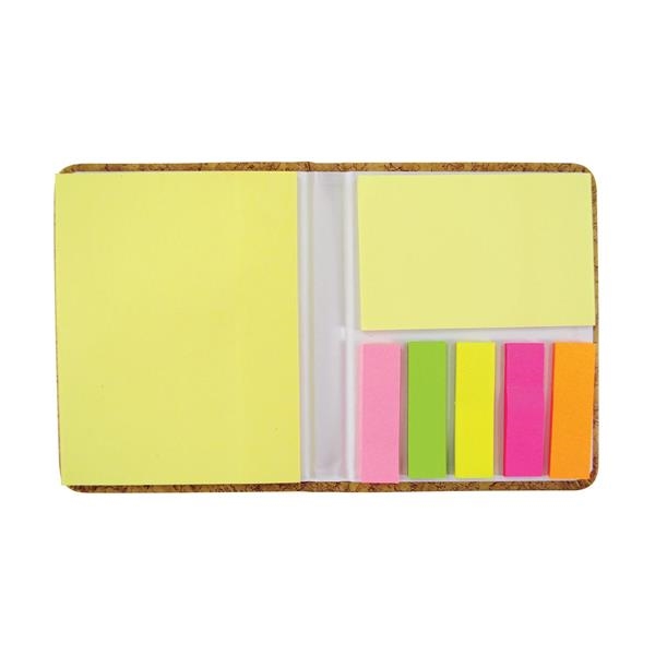 Leather-like cork pattern note pad with 25 sheets each of flag... from ASI 93990 IMAGEN Brands