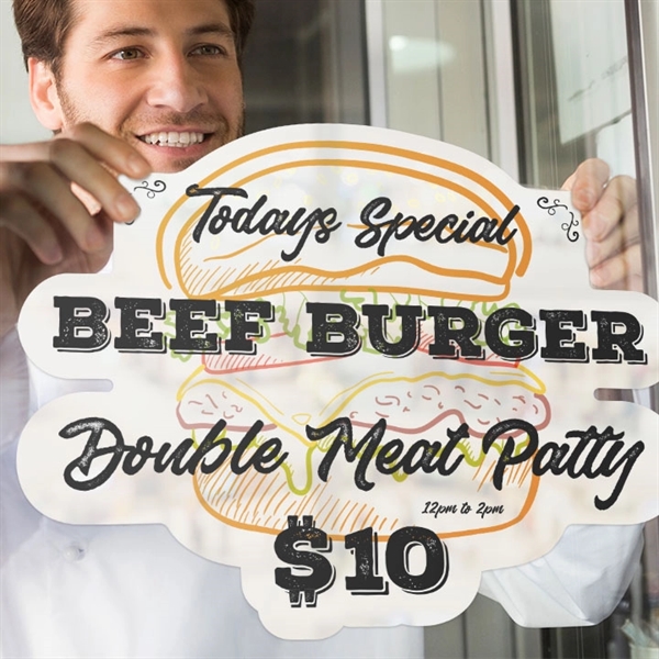 White static cling decals that are customizable and cut in any... from ASI 89791 StickerYou