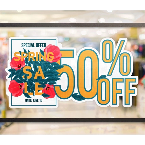 White static cling decals that are customizable and cut in any... from ASI 89791 StickerYou