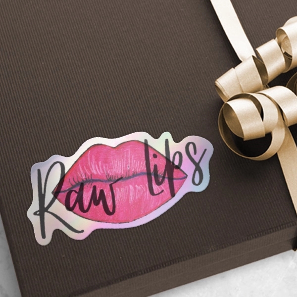 Holographic die-cut sticker singles made with a premium 3 mil thick... from ASI 89791 StickerYou