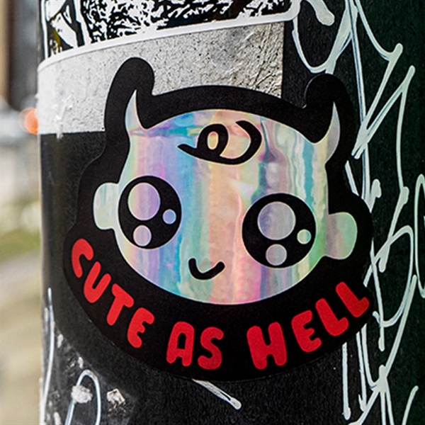 Holographic die-cut sticker singles made with a premium 3 mil thick... from ASI 89791 StickerYou