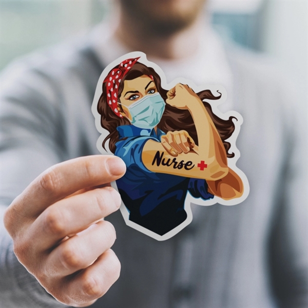 Die-cut singles stickers that are contour cut to the shape of... from ASI 89791 StickerYou